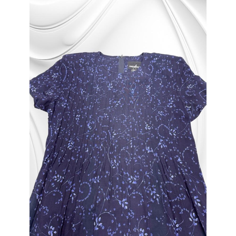 POSITIVE ATTITUDE Women’s 6 Petite Blue Short Sleeve Dress - Picture 5 of 5